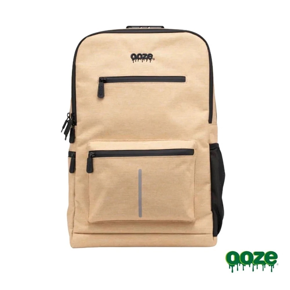 NWT Ooze Smell Proof Carbon Lined Black Backpack with Built in Combination Lock